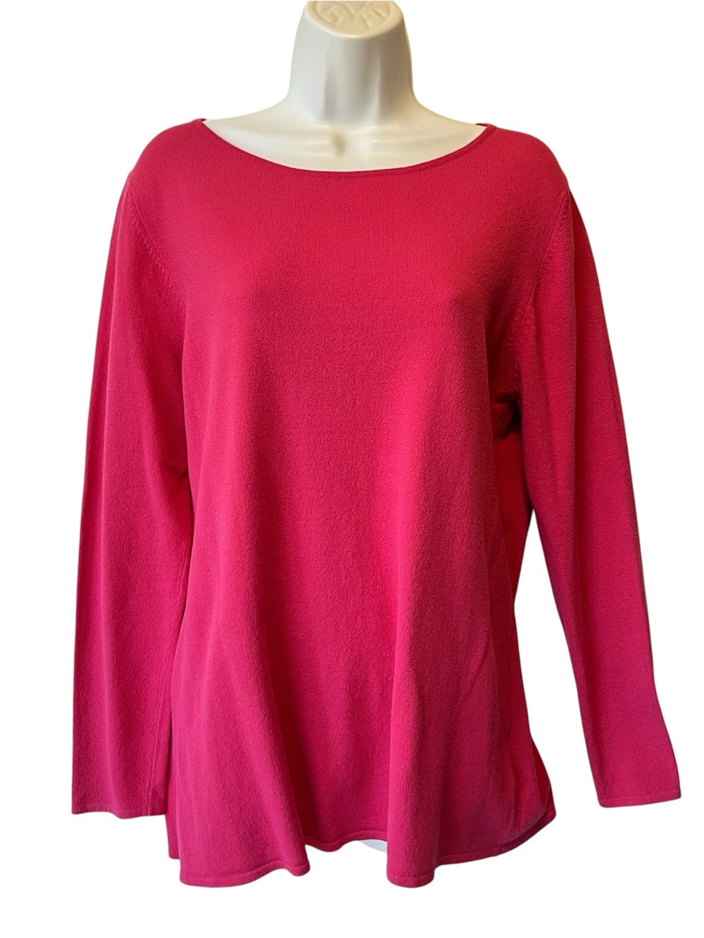 Eileen Fisher sweater M Pink Lightweight stretch Round neck pullover Viscose
